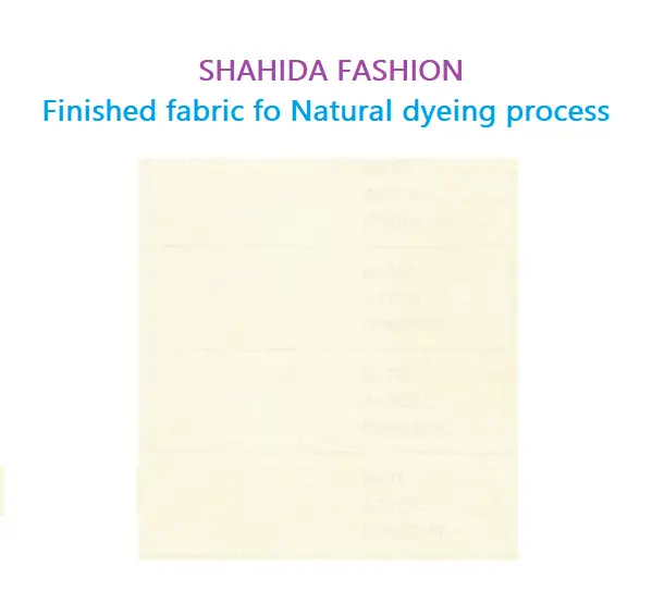 Natural dyed fabric sample