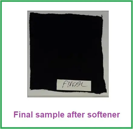 Final sample after softener
