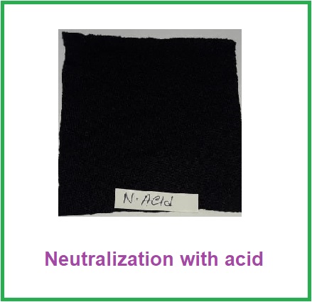 Neutralization image of polyester elastane dyeing