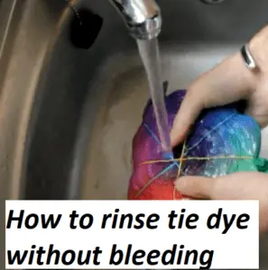 how to rinse tie dye without bleeding