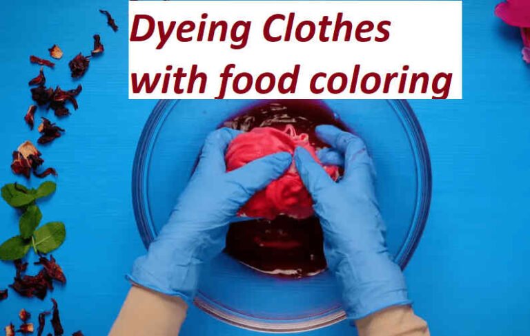 can you dye clothes with food coloring