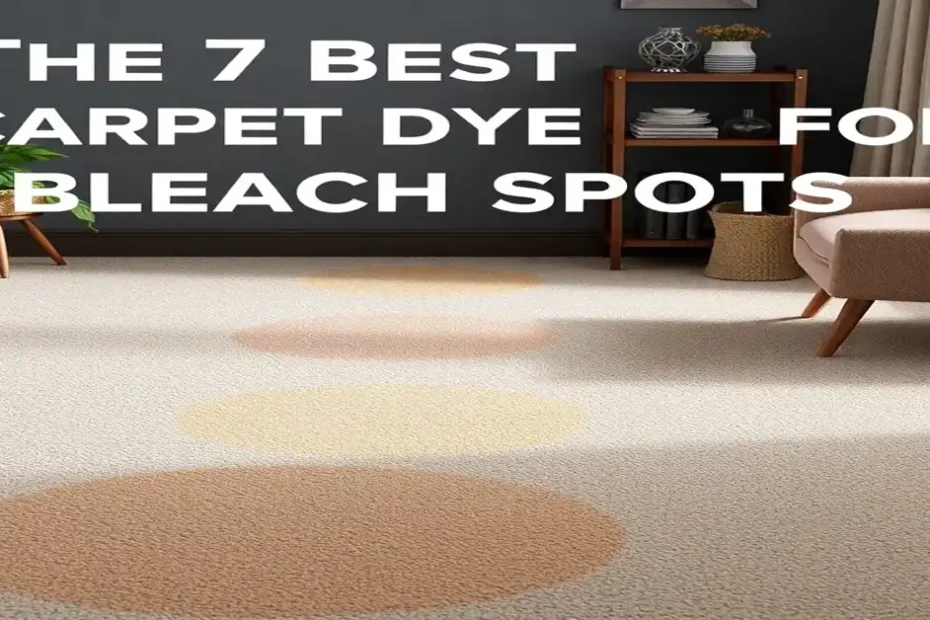 The 7 Best Carpet Dyes for Bleach Spots of 2026