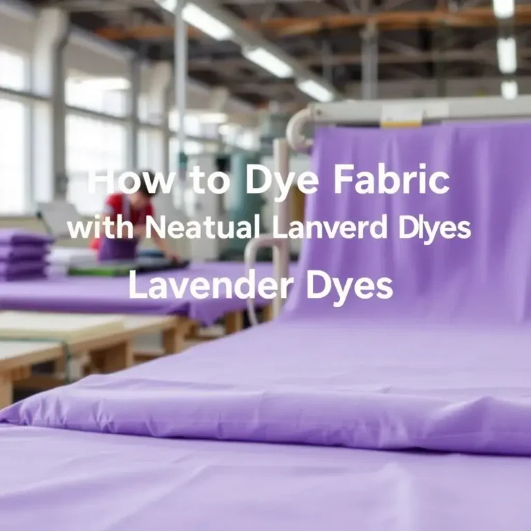 How to Dye Fabric with Natural Lavender Dyes: Eco-Friendly Methods