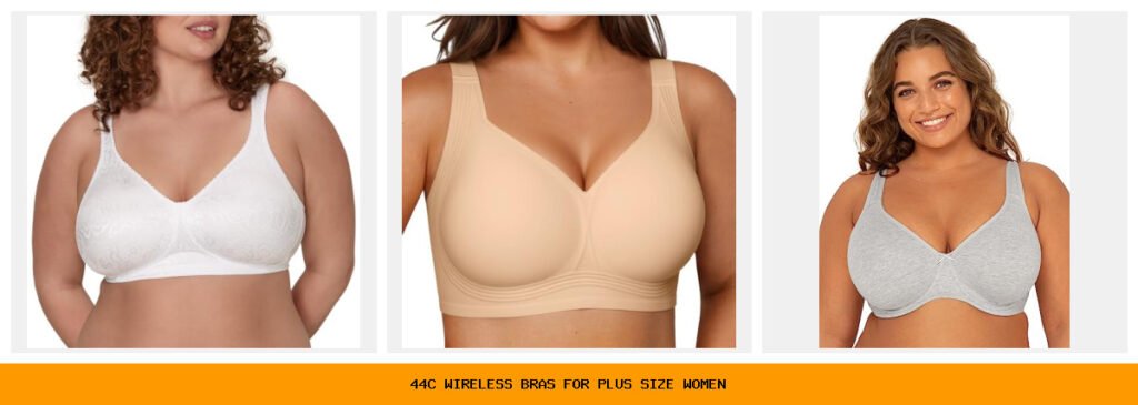44c wireless bras for plus size women