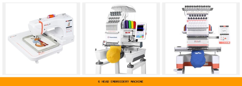 6 head embroidery machine