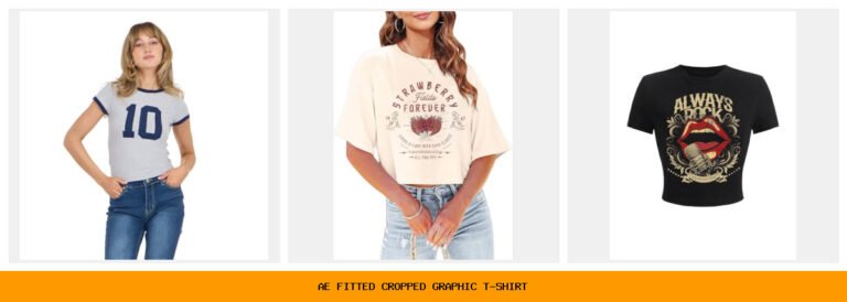 ae fitted cropped graphic t-shirt