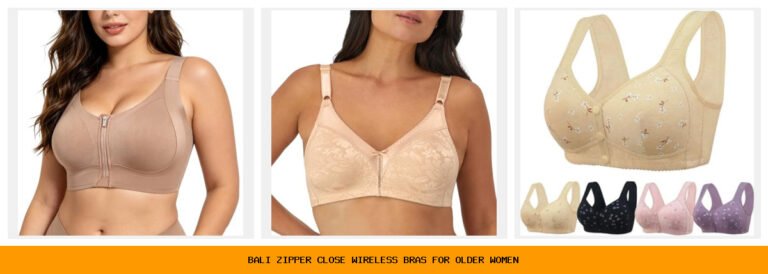 bali zipper close wireless bras for older women