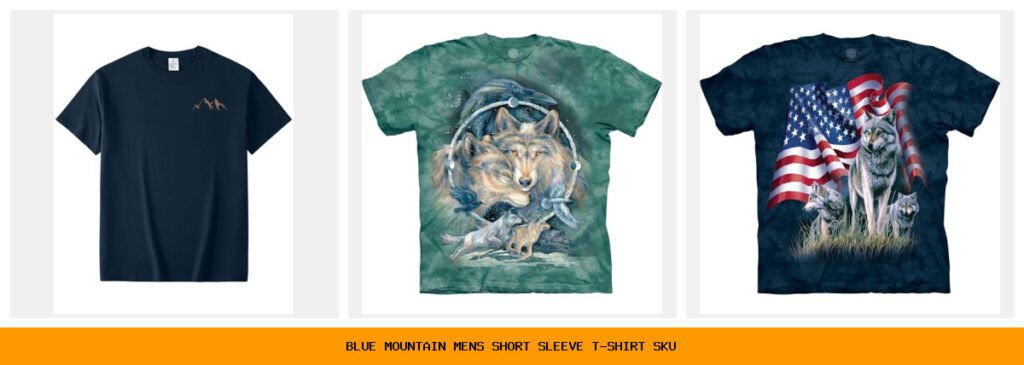 blue mountain men's short sleeve t-shirt sku
