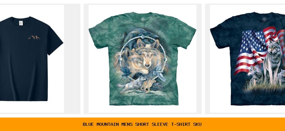 blue mountain men's short sleeve t-shirt sku
