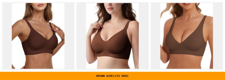 brown wireless bras