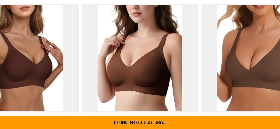 brown wireless bras