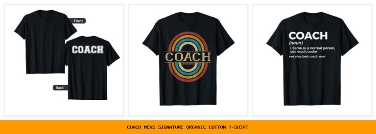 coach men's signature organic cotton t-shirt