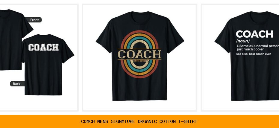coach men's signature organic cotton t-shirt