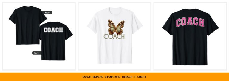 coach women's signature ringer t-shirt