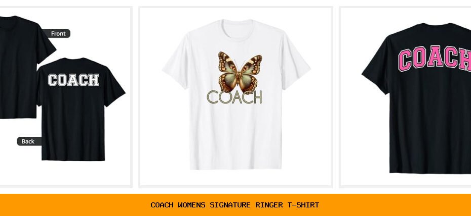 coach women's signature ringer t-shirt