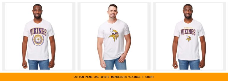 cotton mens 3xl white minnesota vikings t shirt
