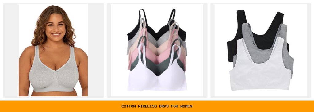 cotton wireless bras for women