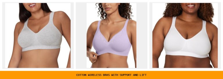 cotton wireless bras with support and lift