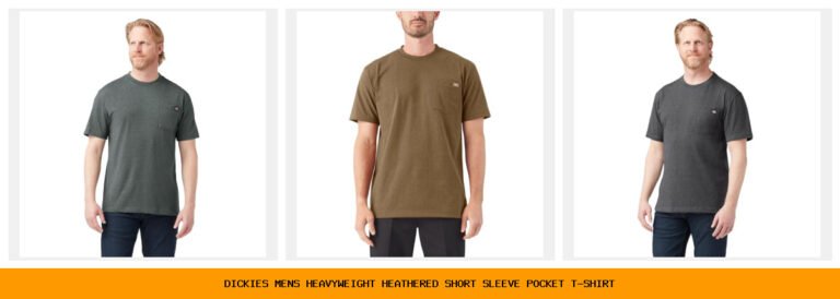 dickies men's heavyweight heathered short sleeve pocket t-shirt