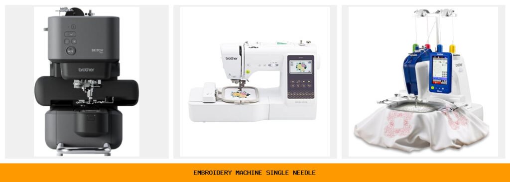 embroidery machine single needle
