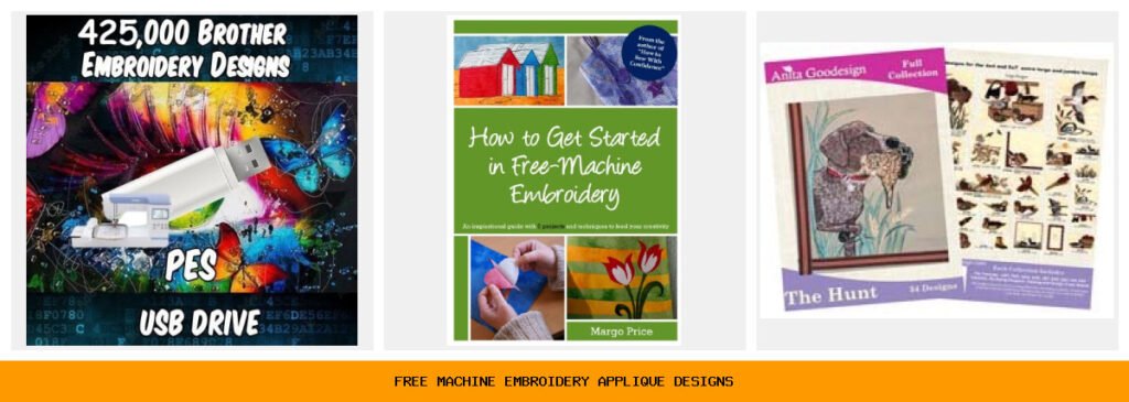 free machine embroidery applique designs