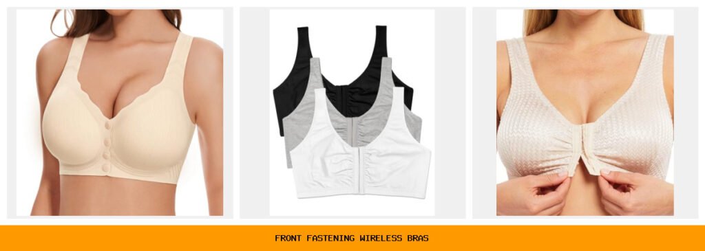 front fastening wireless bras