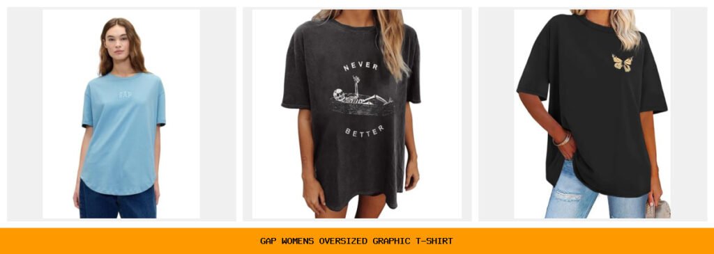 gap women's oversized graphic t-shirt