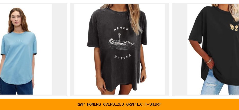 gap women's oversized graphic t-shirt
