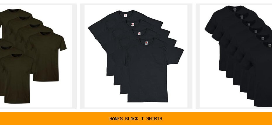 hanes black t shirts
