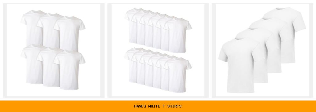 hanes white t shirts
