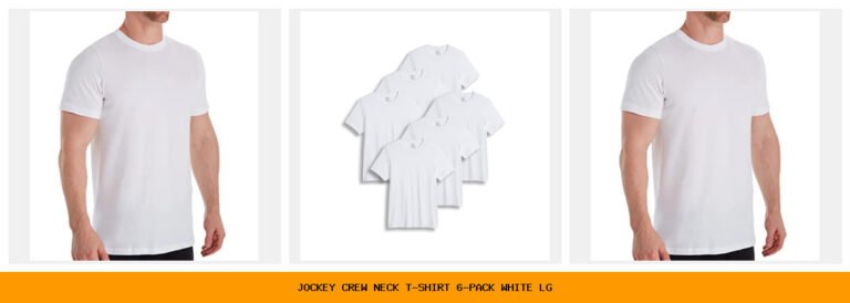 jockey crew neck t-shirt 6-pack white lg