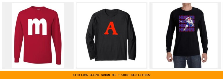 kith long sleeve quinn tee t-shirt red letters