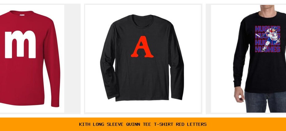 kith long sleeve quinn tee t-shirt red letters