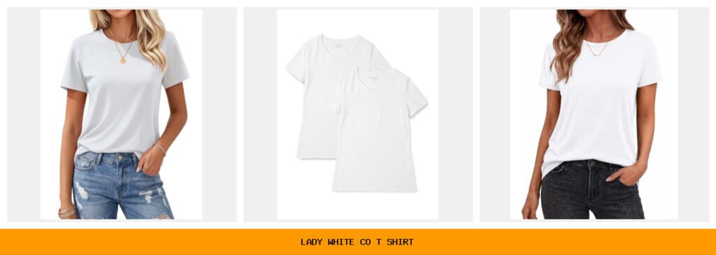 lady white co t shirt