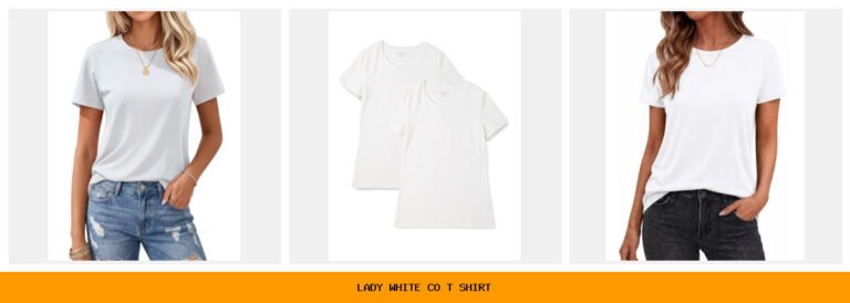 lady white co t shirt