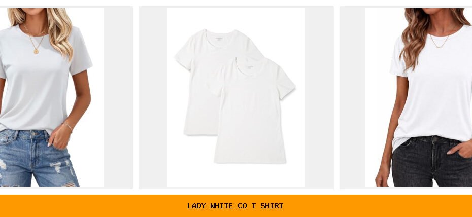 lady white co t shirt