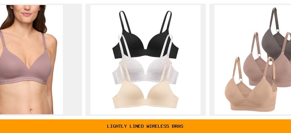 lightly lined wireless bras