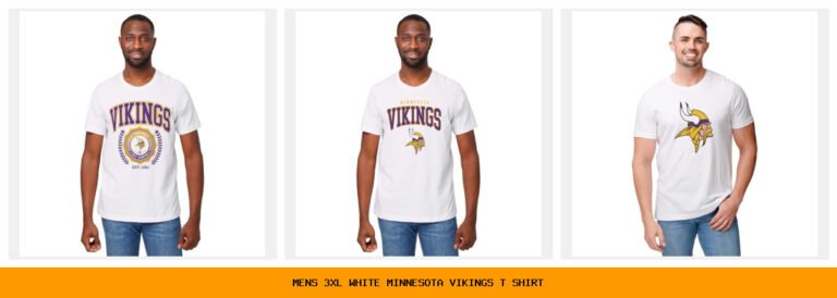 mens 3xl white minnesota vikings t shirt