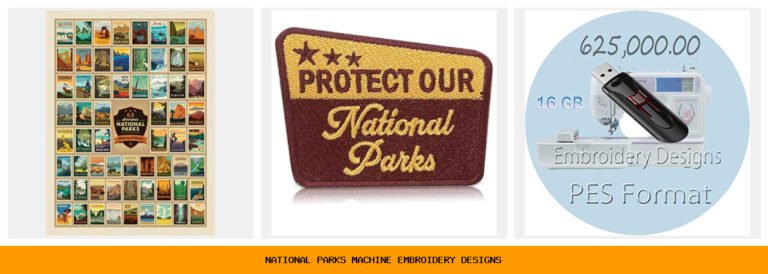 national parks machine embroidery designs