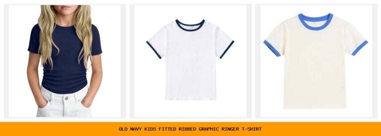 old navy kids fitted ribbed graphic ringer t-shirt