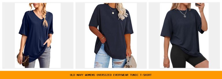 old navy women's oversized everywear tunic t-shirt
