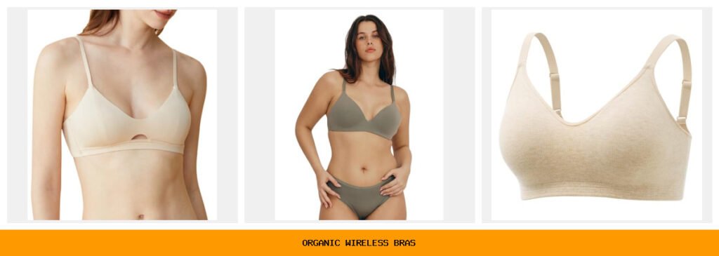 organic wireless bras