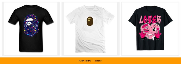 pink bape t shirt