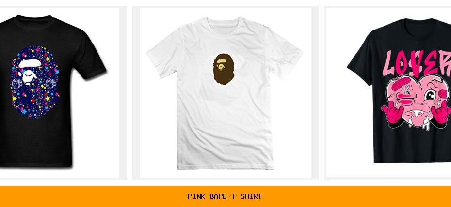 pink bape t shirt