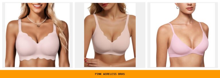 pink wireless bras