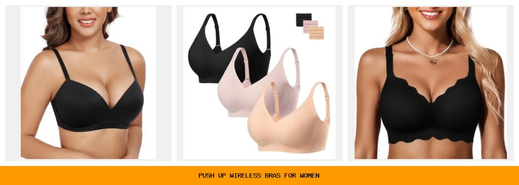 push up wireless bras for women