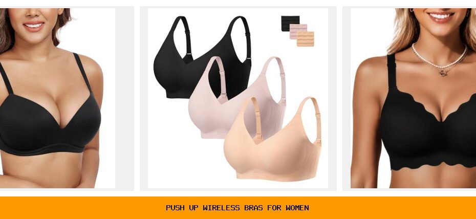 push up wireless bras for women