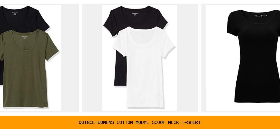 quince women's cotton modal scoop neck t-shirt