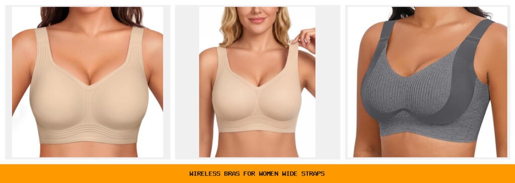 wireless bras for women wide straps
