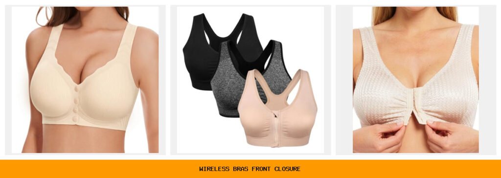 wireless bras front closure
